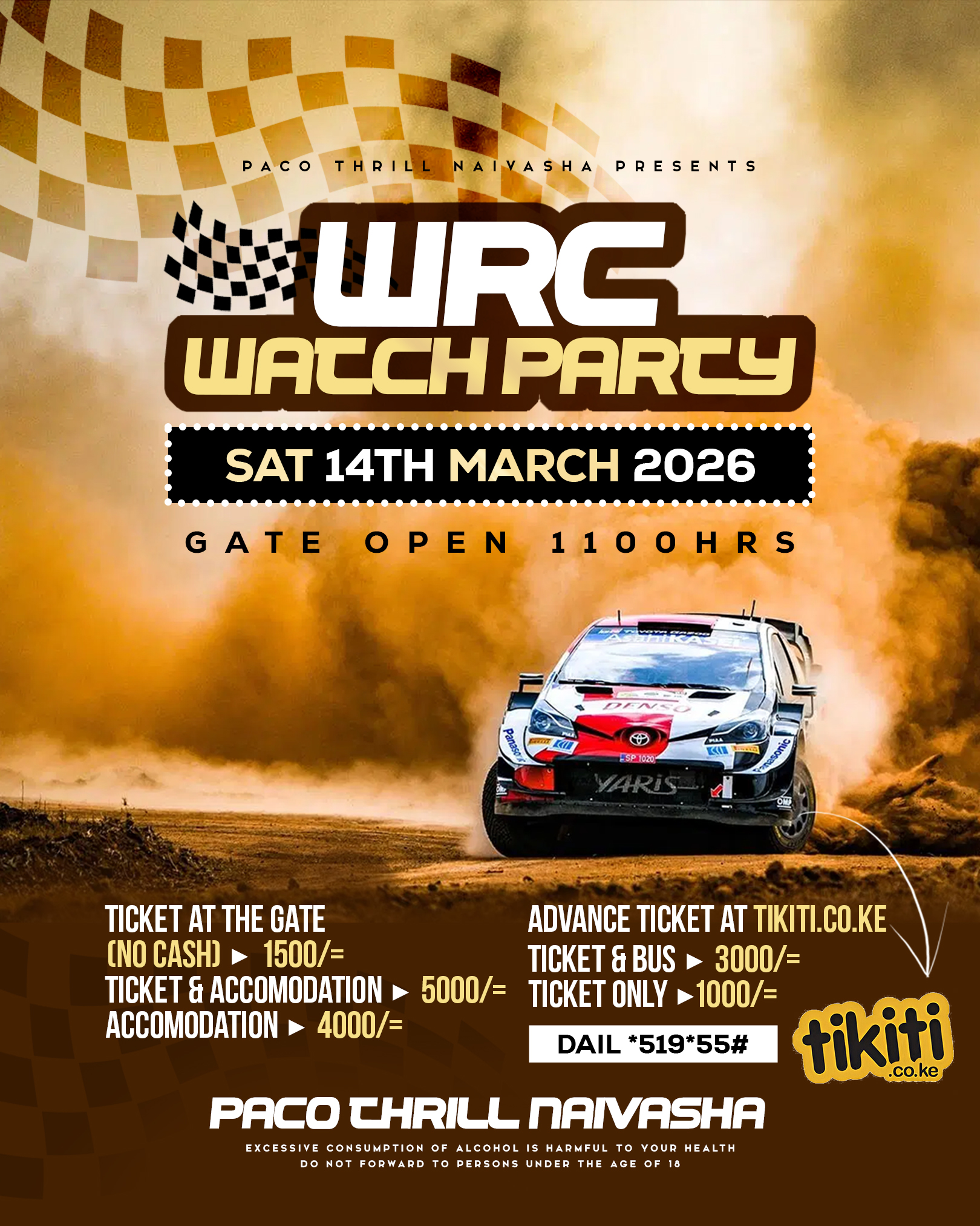 WRC WATCH PARTY Poster