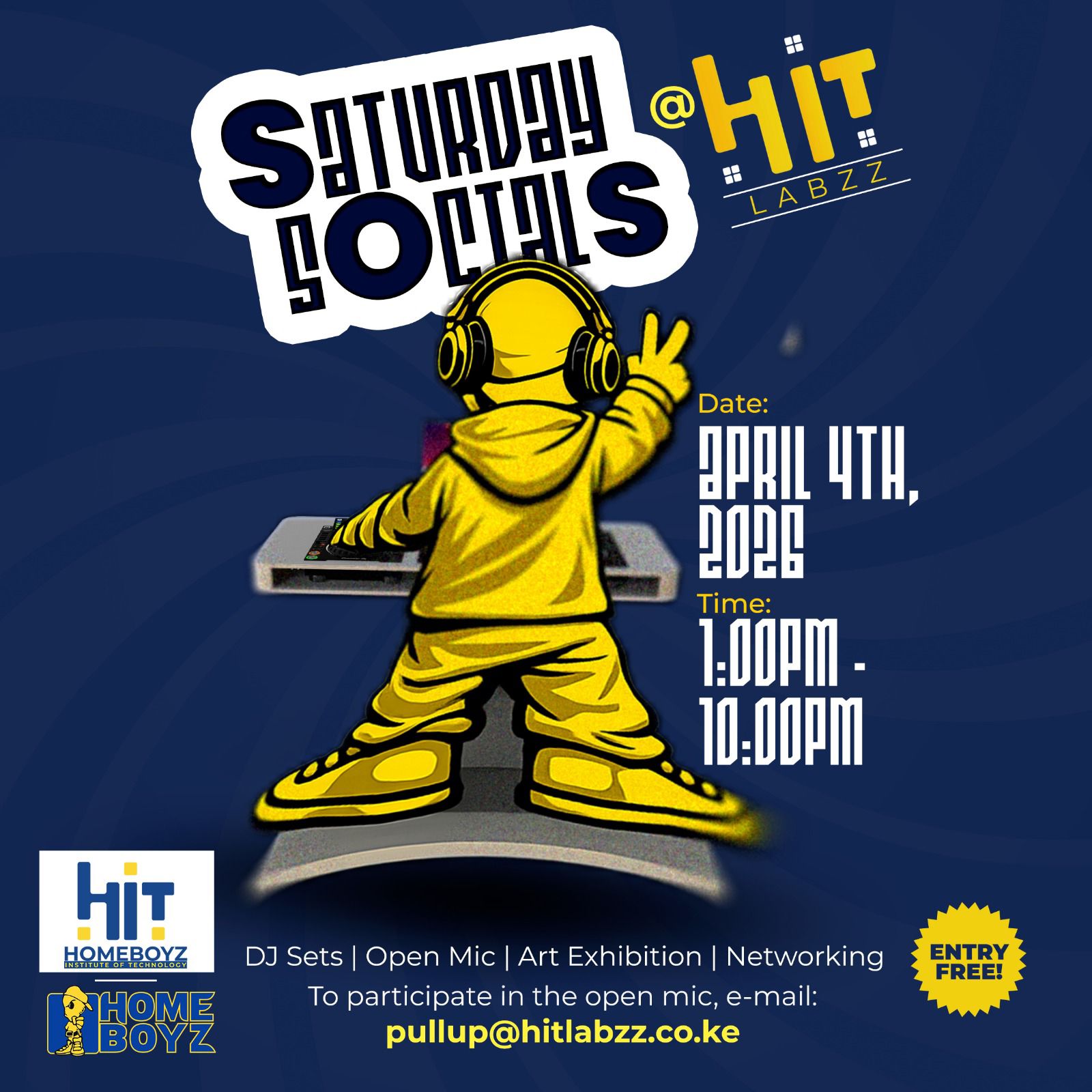 Saturday Socials at HIT Labzz Poster