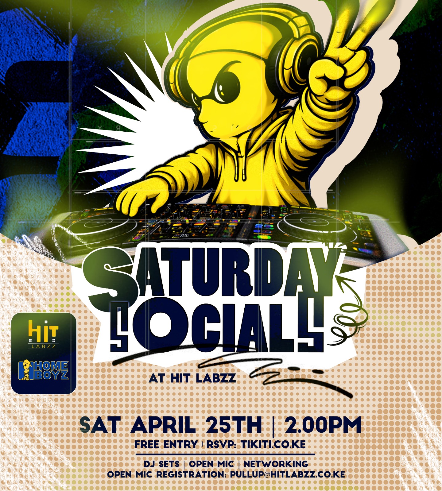 Saturday Socials Poster