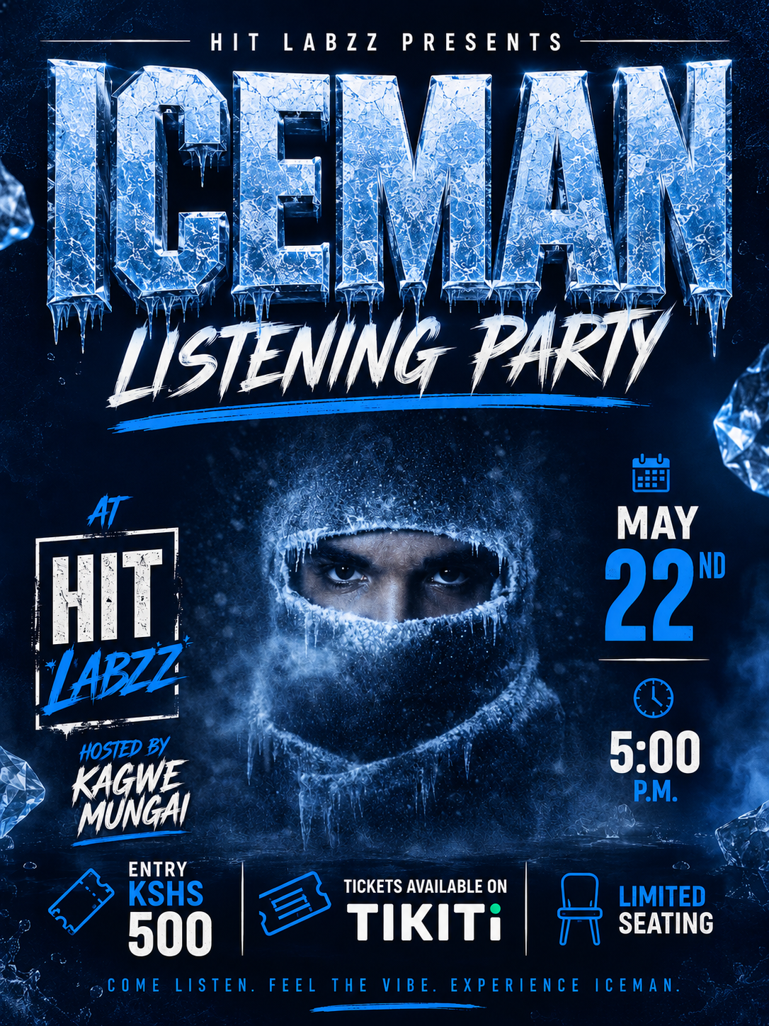 ICEMAN Listening Party Poster